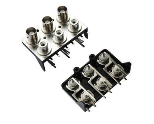 pcb連接器 插座 帶RCA彎式 BNC射頻同軸母頭