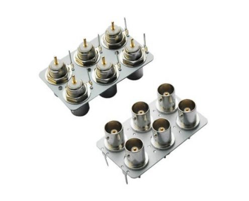 pcb 插座6同軸射頻直式母頭 BNC連接器