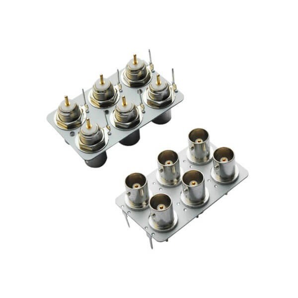pcb 插座6同軸射頻直式母頭 BNC連接器