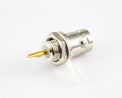 接地BNC50Ω插座直連接器面板安裝后鎖穿墻接線(xiàn)焊接