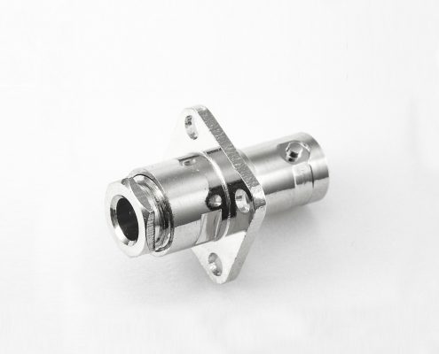 BNC 75歐姆母頭直式帶法蘭盤(pán)裝接SYV75-3/3C-2V電纜