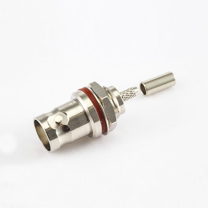 BNC母頭壓接直式帶螺母RG174/RG316電纜