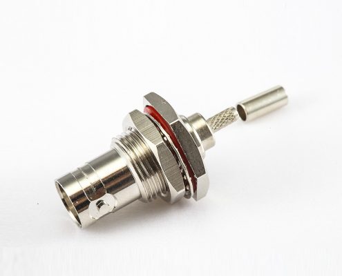 BNC母頭直式帶螺母壓接RG174/RG316電纜