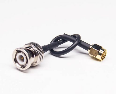 BNC轉(zhuǎn)SMA射頻線BNC公轉(zhuǎn)SMA公接RG174線長10cm