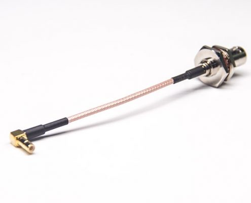 BNC轉(zhuǎn)SMB射頻線母頭直式50歐姆大六角防水前鎖板轉(zhuǎn)SMB彎式母頭接RG316線