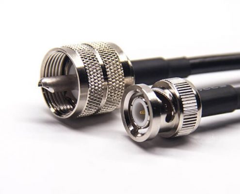 BNC線(xiàn)接頭直式公頭轉(zhuǎn)UHF直式公頭同軸線(xiàn)纜接RG223 RG58