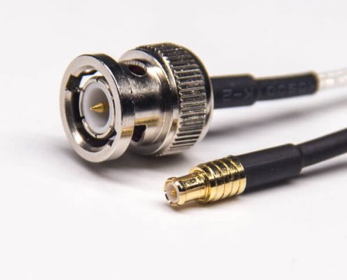 MCX連接器直式公頭轉BNC直式公頭同軸線材接RG316